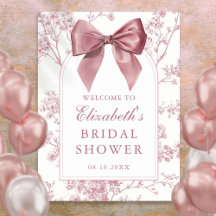 Trouwfeest welkomstbord met vintage roze strik