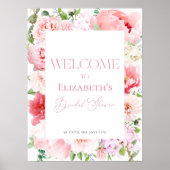 Trouwfeest welkomstbord Wilde Tuin Kader Poster (Voorkant)