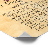 Trouwfeest Wijn Druiven Bruidsmeisjes Shower Spell Poster (Hoek)