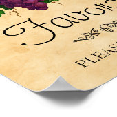 Trouwfeest Wijngaard Druiven Bruidsfeest Favoriete Poster (Hoek)