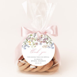 Trouwfeest wildbloem rond favorietlabel bloem bedankjes labels