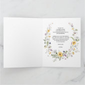Trouwfeest Wildflower Bij Dankkaart Bedankkaart (Binnen)