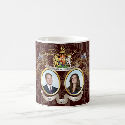 trouwfeest Will & Kate /DIY kleuren Koffiemok (Center)