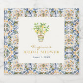 Trouwfeest Wine Label met Citroen Sparkling Wijnetiket (Enkel label)