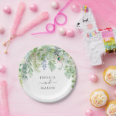 Trouwfeest zachte groene papier bord (Feest)