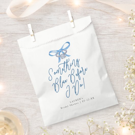 Trouwfeest Zakje Met 'Something Blue' Favor (Geknipt)