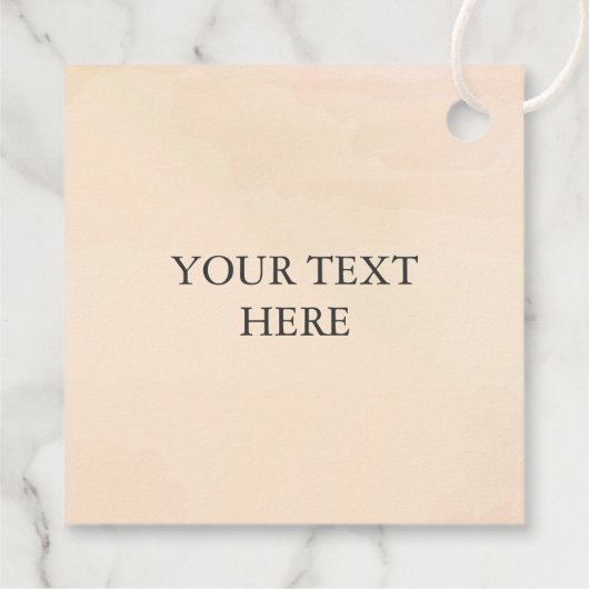 Trouwfeest Zakkaart Roze Abrikozen Waterverf Bedankjes Labels (Achterkant)