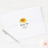 Trouwfeest Zonnebloem Sticker (Envelop)