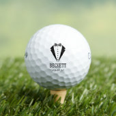 Trouwfeest Zwart Smoking Met Gestreepte Vlinderdas Golfballen (Insitu Shirt)