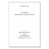 Trouwfeest Zwart & Wit Naamkaart voor gast op tafe Kaart (Voorkant)