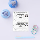 Trouwfeestcadeau of gunstzaklabels flyer (Enkel)