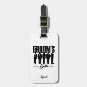 Trouwfeestcadeau voor de getuigen van de bruidegom bagagelabel (Voorkant verticaal)