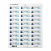 Trouwfeestcake met Navy Ombre-effect Etiket (Full Sheet)