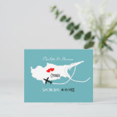 Trouwfeesten in het buitenland Cyprus Save The Dat Date (Staand voorkant)