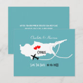 Trouwfeesten in het buitenland Cyprus Save The Dat Date (Voorkant / Achterkant)