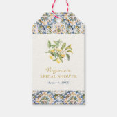 Trouwfeestgiftlabels met citroenmotief cadeaulabel (Voorkant)