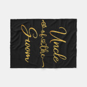 Trouwfeestidee voor de oom van de bruidegom fleece deken (Voorkant (Horizontaal))