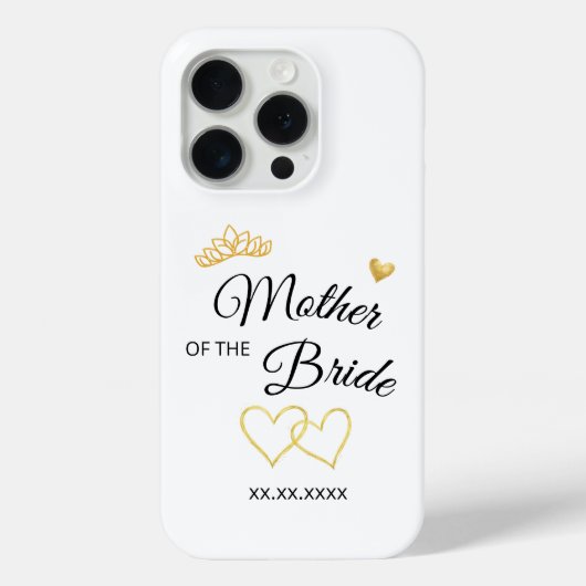 Trouwfeestrol & datum Elegant ontwerp Case-Mate iPhone Case (Achterkant)