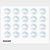 Trouwfeeststicker 'Cloud Nine' Ronde Sticker (Vel)