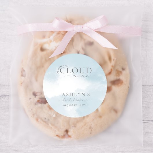 Trouwfeeststicker 'Cloud Nine' Ronde Sticker