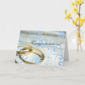 Trouwfelicitaties ( kleur!) kaart (Gele Bloem)