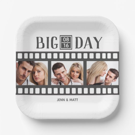 Trouwfilm Papier Bord Voeg 3 foto's toe (Voorkant)