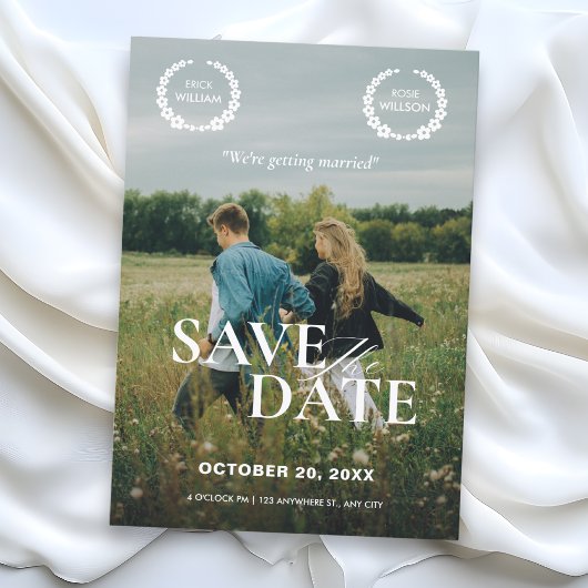 Trouwfilm poster  save the date