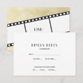 Trouwfilmstrip RSVP-reactie Uitnodiging (Voorkant / Achterkant)