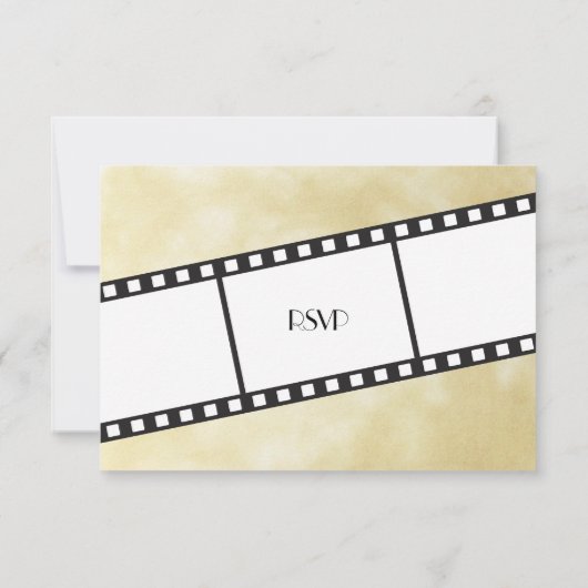Trouwfilmstrip Uitnodiging RSVP Reactie (Achterkant)