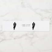 Trouwfles Etiket Bruid Bruidegom (Enkel label)