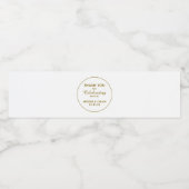 Trouwfles Etiket | Dank Je Sticker (Enkel label)