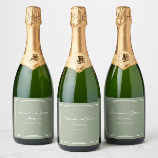 Trouwfles Etiketten Elegante Typografie (Flessen)