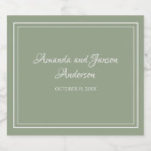 Trouwfles Etiketten Elegante Typografie (Enkel label)