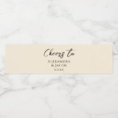 Trouwfles Etiketten Elegante Typografie (Enkel label)