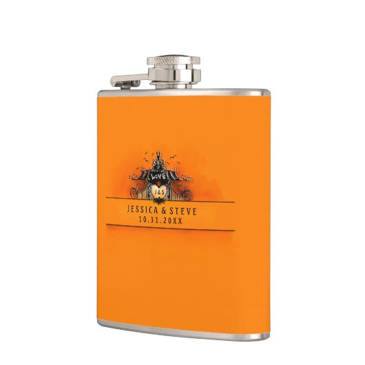 Trouwfles - Halloween liefde Heupfles (Links)