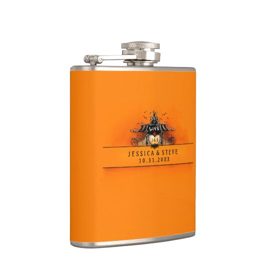 Trouwfles - Halloween liefde Heupfles (Rechts)