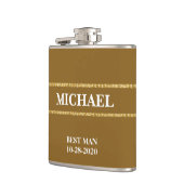 Trouwfles met herfstkleuren heupfles (Links)