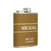 Trouwfles met herfstkleuren heupfles (Rechts)