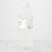 Trouwfles Waterfles Labels Kleine Wilde Bloemen Etiket (Achterkant)