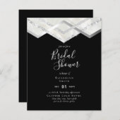 Trouwflyer met laagste budget Glam Deco Chic uitno (Voorkant / Achterkant)