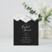 Trouwflyer met laagste budget Glam Deco Chic uitno (Staand voorkant)