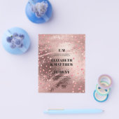 Trouwflyers met laagste budget Rosegold Metaalglan Flyer (Enkel)