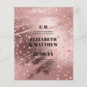 Trouwflyers met laagste budget Rosegold Metaalglan Flyer (Voorkant)