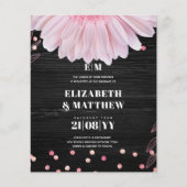 Trouwflyers met laagste budget Roze Zwarte Margrie Flyer (Voorkant)