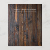 Trouwflyers met laagste budget Rustieke minimalist Flyer (Achterkant)