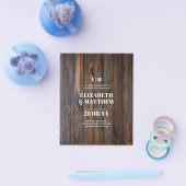 Trouwflyers met laagste budget Rustieke minimalist Flyer (Enkel)