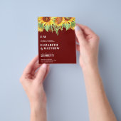 Trouwflyers met laagste budget Zonnebloemen Flyer (Hand)