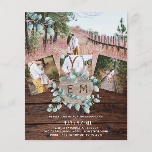 Trouwfolder met laagste budget - FOTO EUCALYPTUS Flyer (Voorkant)