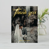 Trouwfolie dankkaart folie uitnodiging (Staand Voorkant)