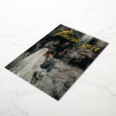 Trouwfolie dankkaart folie uitnodiging (Gedraaid)